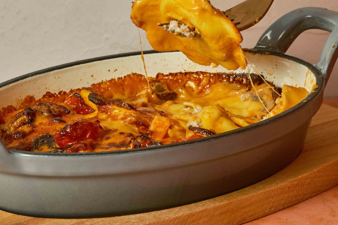 Margherita di funghi e zucca with calabrese sauce